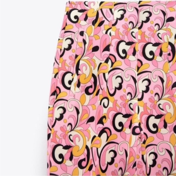 Zara pink patterned pants - Picture 5 of 7